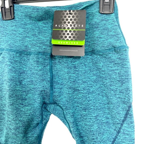 Alphalete Seamless OG Revival Leggings Turquoise Teal Blue XS New - Picture 5 of 5